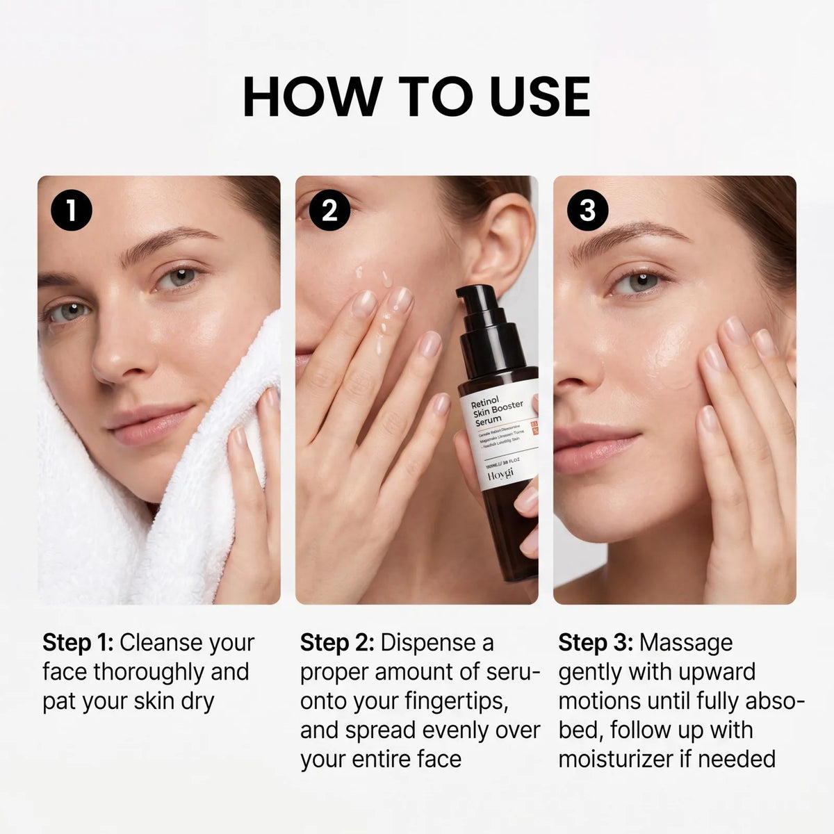 100ml Retinol Skin Booster Serum Hydrating Face Serum Fine Lines Shrinking Pores Firming Skincare Mild Ingredients Serum