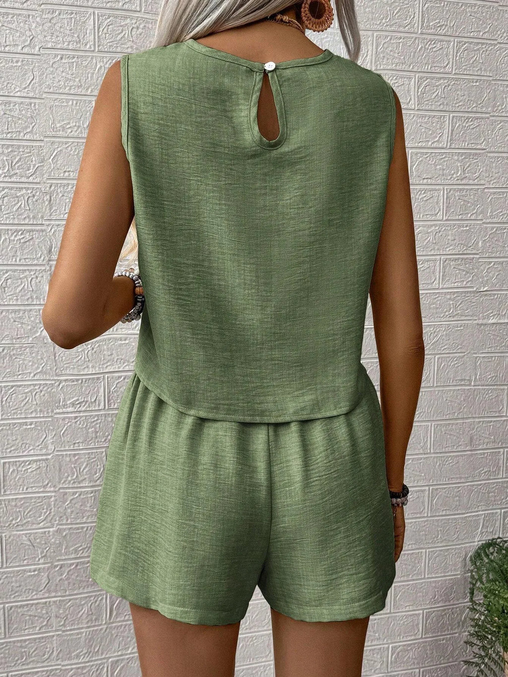 Summer Shorts Sets Women 2025 Fashion Sleeveless Loose Tank Tops And Short Pants Two Piece Sets Women Outfit Casual Femme Suit