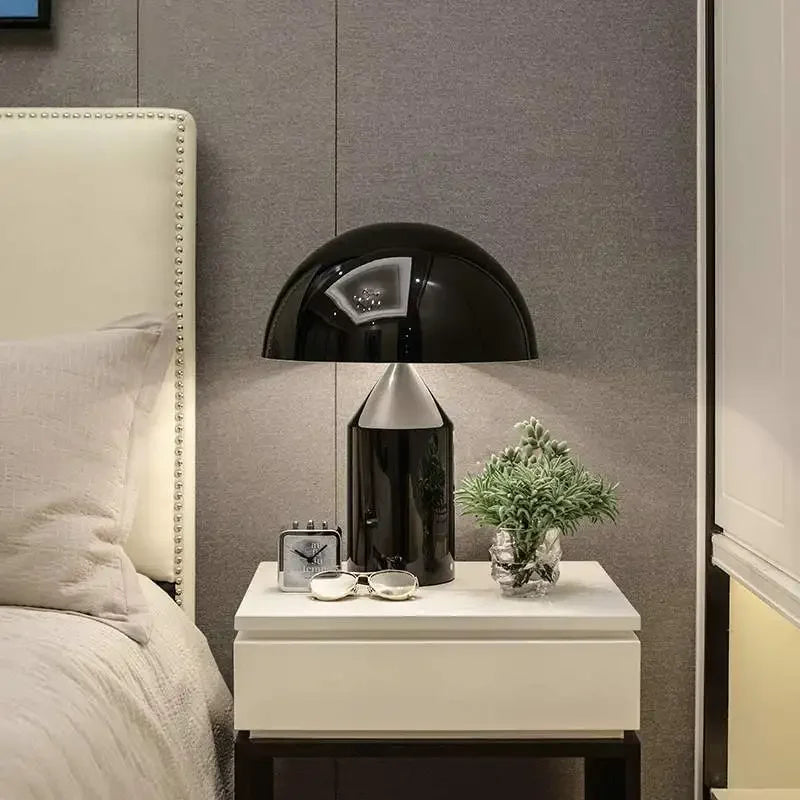 Italy Mushroom Table Lamp Gold/black/white Metal Desk Light Desk Living Dining Room Bedroom Bedside Decoration Standing Lamps G9