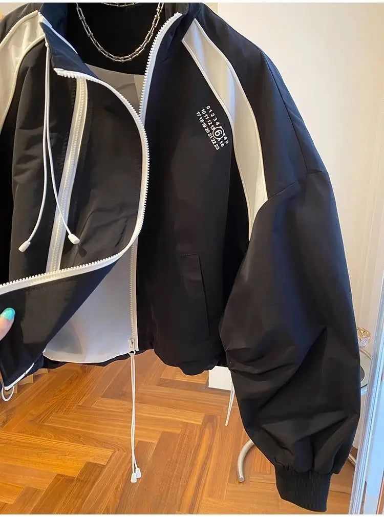 Spring Autumn Zipper Sweatshirt Men Bomber Jacket Cargo Coat Windbreaker Long Sleeve Outdoor Outerwear Black Men Clothing New