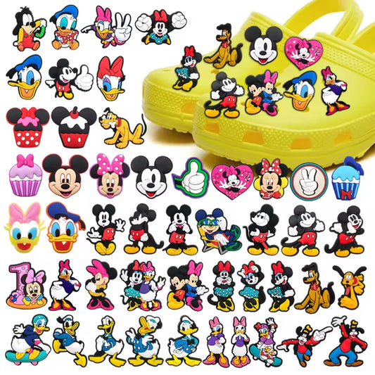 Mesucs 8-48Pcs Cartoon Shoe Charms for Women Men Girls Shoes Decoration Accessories For Clog Sandal Wristband Bag
