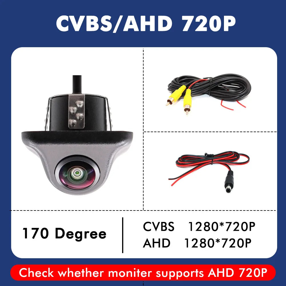 AHD 4K Car Backup Camera – 180° Wide Angle