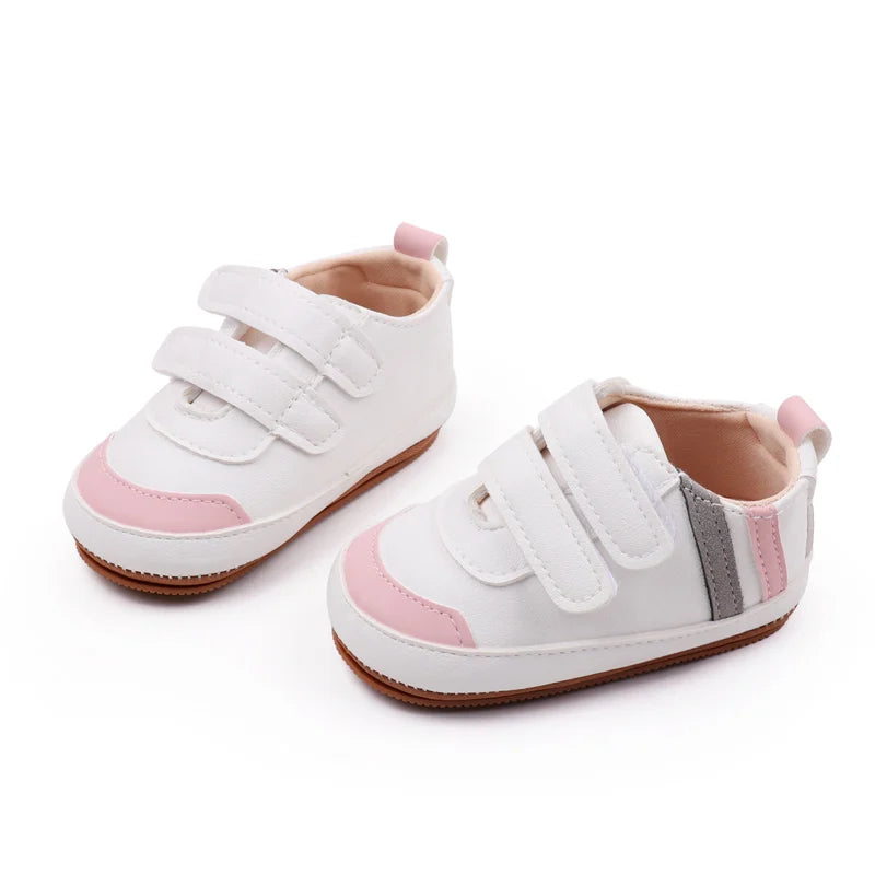 Baby Shoes Soft PU PVC High Quality Anti-slip Sole Newborn Toddler Prewalking Sneaker Spring and Autumn Style 2024 New  BXC3223