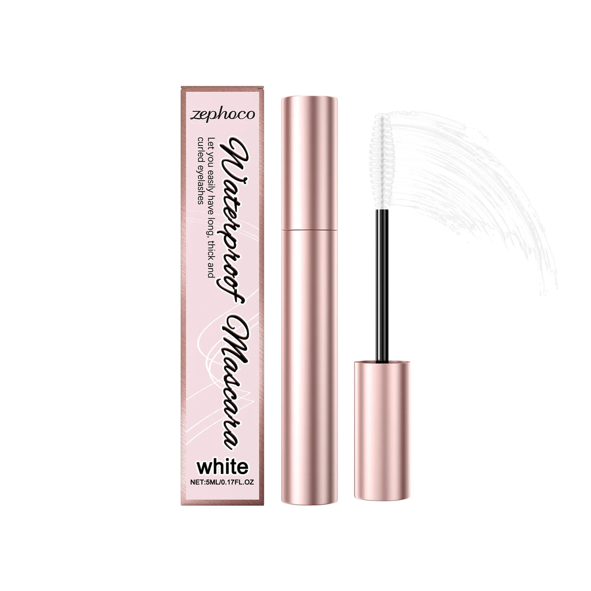 White Mascara Eyelashes Curling Liquid Long-Lasting Waterproof Natural Durable Extensions Makeup Eye Beauty Cosmetics Brush 5ml