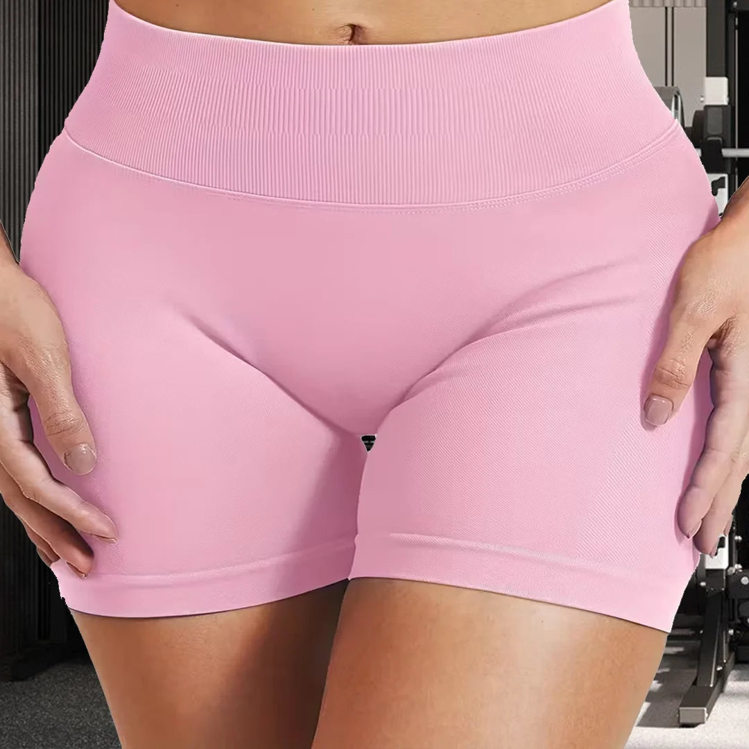 DFDK Women High Waist Yoga Shorts Scrunch Butt Lift Squat Proof Push Up Workout Shorts Gym Running Fitness Athletic Shorts