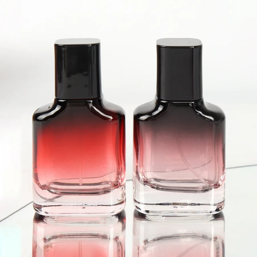 Perfume Bottles 30ml Spray Bottle Refillable Gradient Color Glass Cosmetic Packaging Travel Spray Bottle Portable Mist Atomizer