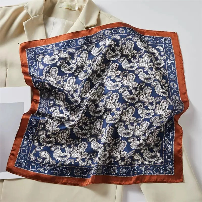 Nature Silk Neck Scarves Lady Foulard Lovely Strawberry Print 100% Real Silk Square Scarf for Women Bag Ribbon Hairband Kerchief