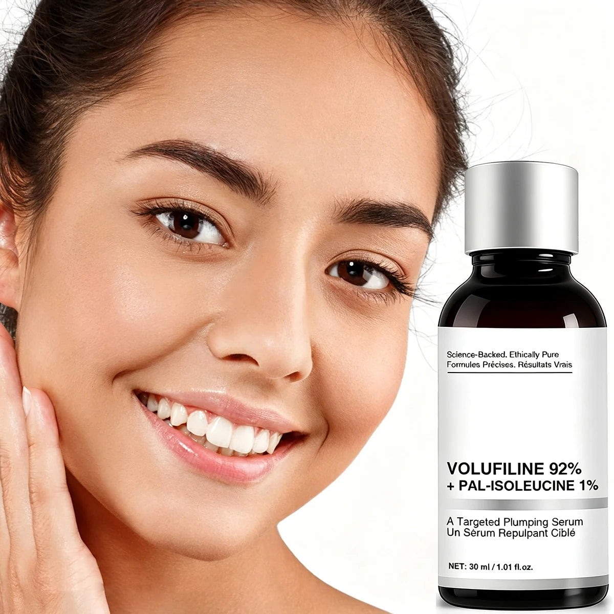 1/2PCS Volufiline Serum, Volufiline 92% + Pal-Isoleucine 1% Plumping Serum with Niacinamide Skin Radiance Boosting Facial Care