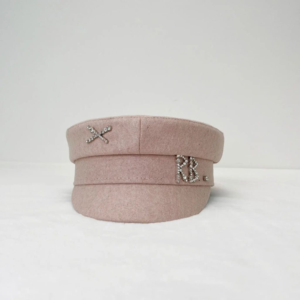Winter Ladies Luxury Design Brand Octagonal Cap Letter Military Cap Pink Khaki Newsboy Hat Fall Baker Boy Cap Designer Cap