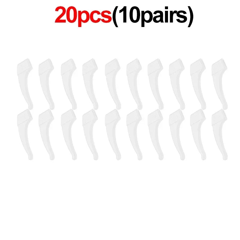 1-20pairs Ear Hook Anti-slip Glasses Leg Ear Sleeve Bracket Fastener Sunglasses Accessories Grip Anti-fall Eyewear Holder