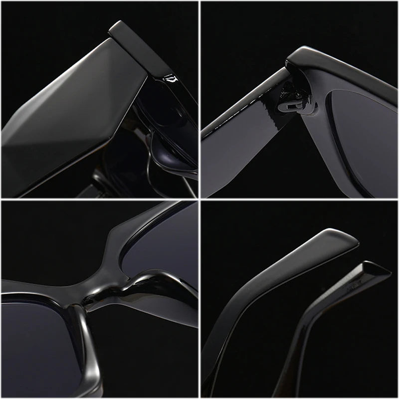 SHAUNA Retro Polygon Cat Eye Women Sunglasses Fashion Brand Designer Colorful Gradient Men Sun Glasses Shades UV400