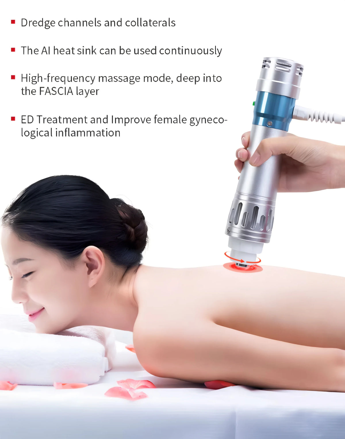 Portable Deep Tissue Percussive Massager for Muscle Recovery, High-Frequency Handheld Body Relaxation Tool with 7 Heads