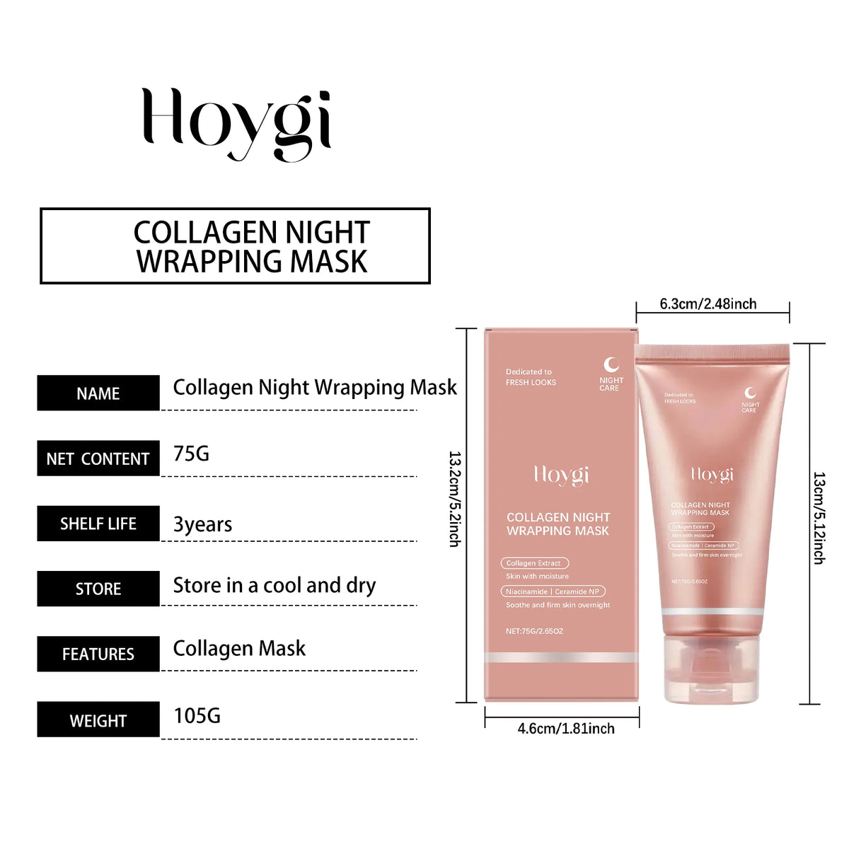 Collagen Peel Off Mask Night Wrapping Hydrating Firming Brightening Elasticity Care Cleansing Face Skin Care Beauty Facial Mask