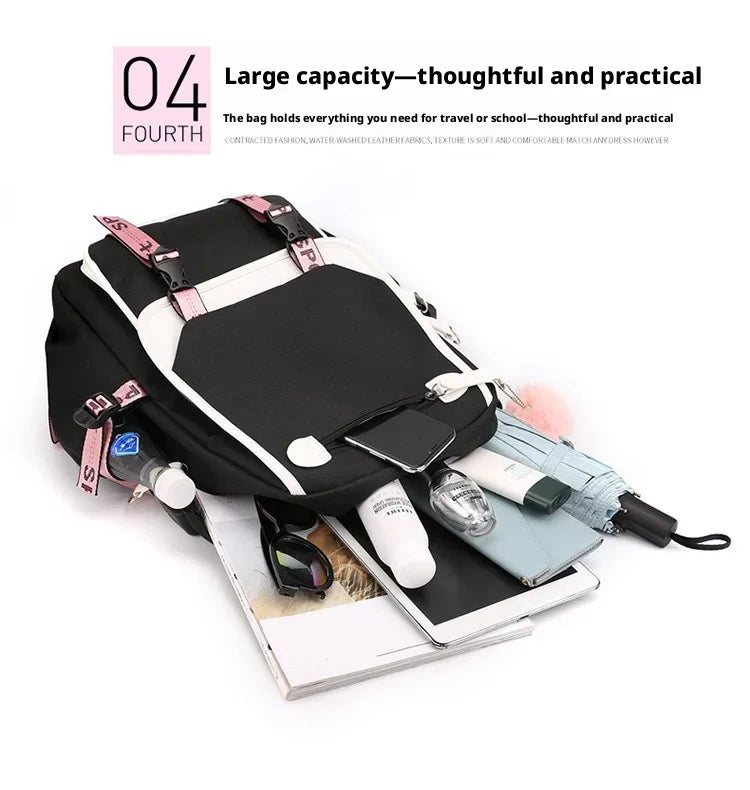 Aphmau Anime Backpack for Teenager Back To School Bookbags Fashion Trend Student Laptop Bagpack