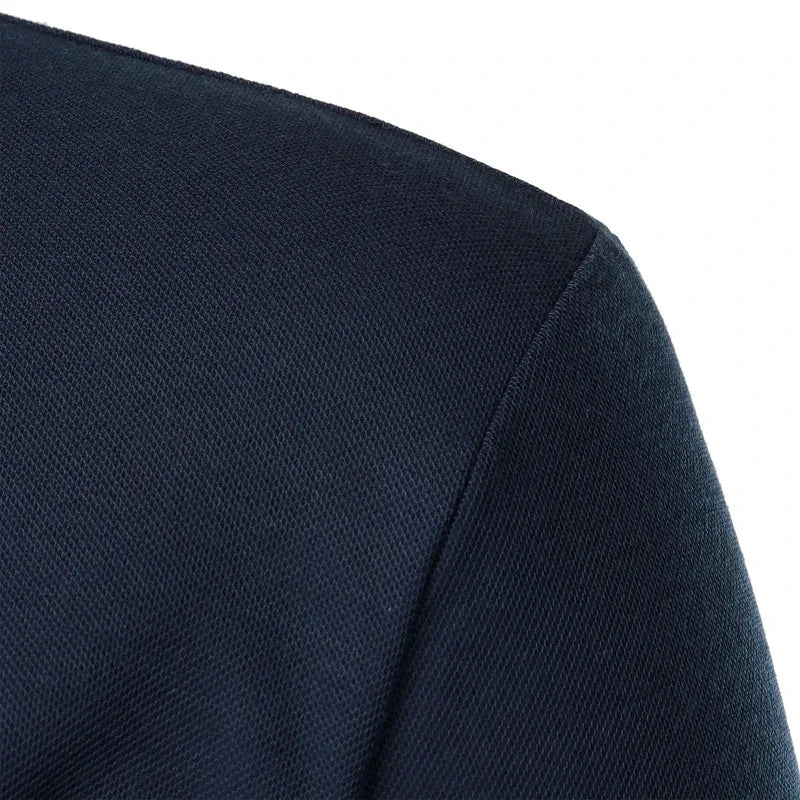 Fashionable men's casual solid-color short-sleeved top, men's lapel short-sleeved T-shirt, casual and fashionable solid-color sh