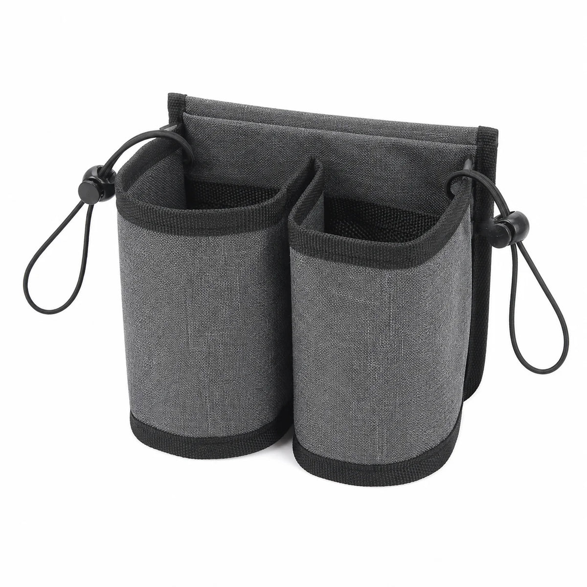 Travel Cup Holder for Suitcase Foldable Luggage Drink Holder Bag with 2 Cup Slots Back Pocket Organizer