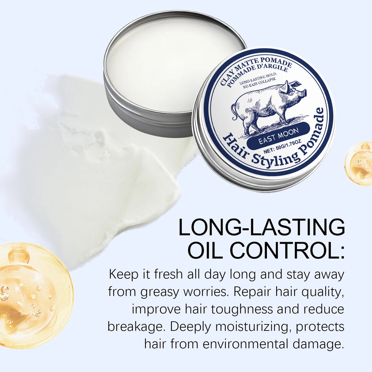 Lasting Hair Styling Set Sea Salt Spray Matte Hair Clay For Keep Hair Oil Edge Control Salon Hairdressing Mud Hair Holding