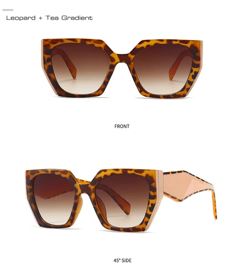 SHAUNA Retro Polygon Cat Eye Women Sunglasses Fashion Brand Designer Colorful Gradient Men Sun Glasses Shades UV400