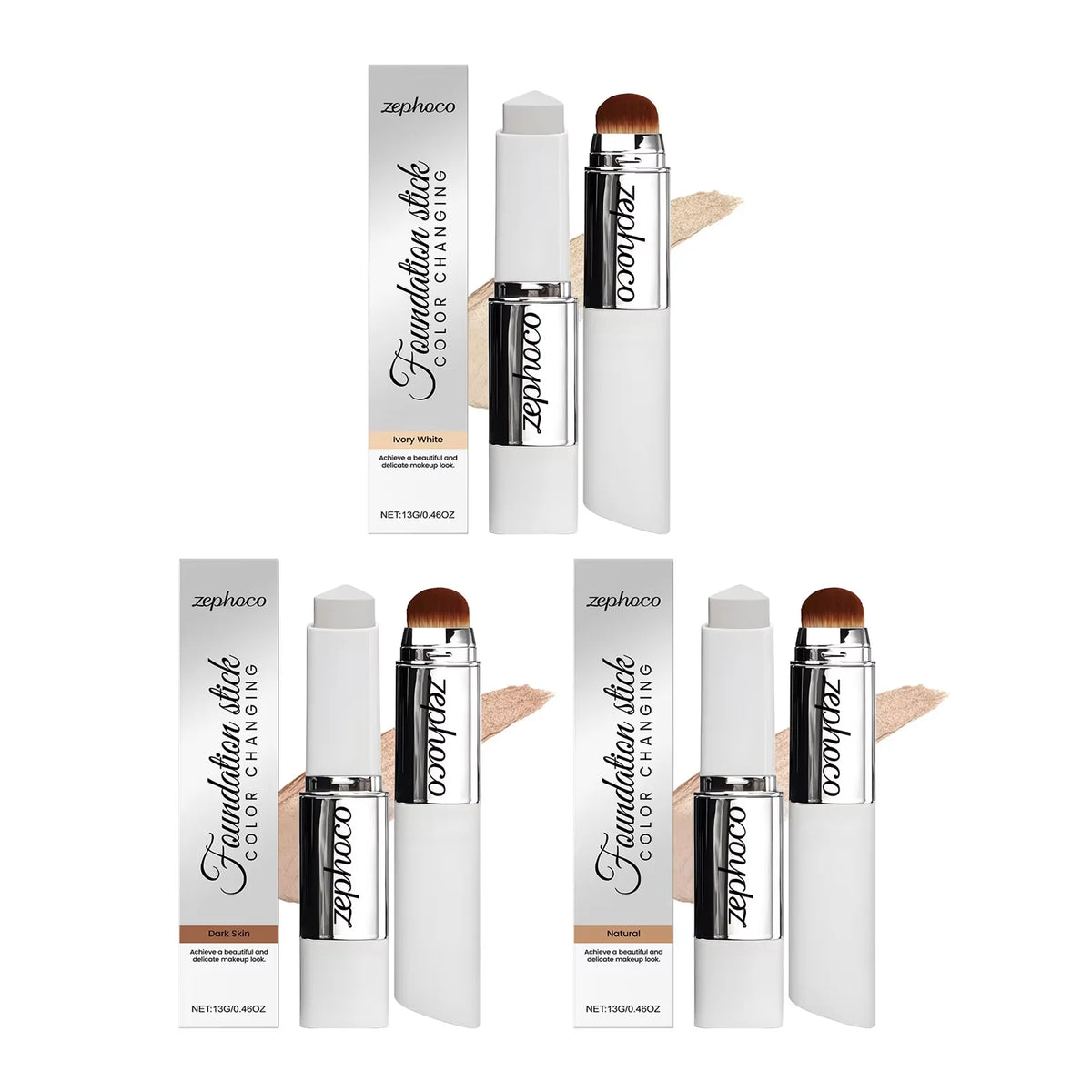 Foundation Stick Natural Persistent No Trace Makeup Feeling Even Skin Tone Invisible Pores Decorate Fine Lines Concealer Stick