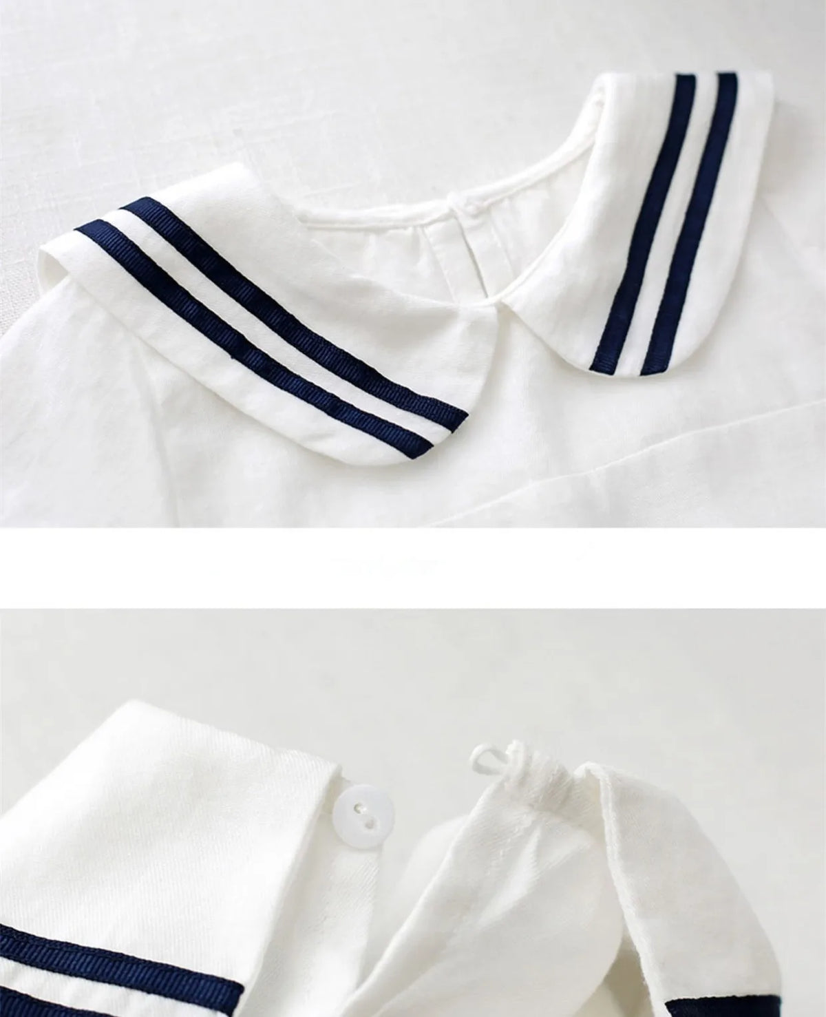 INS Style Infant Toddlers Baby Romper Short Sleeve Navy Style Thin Cotton Bodysuit Kids Clothing Children Wear Clothes