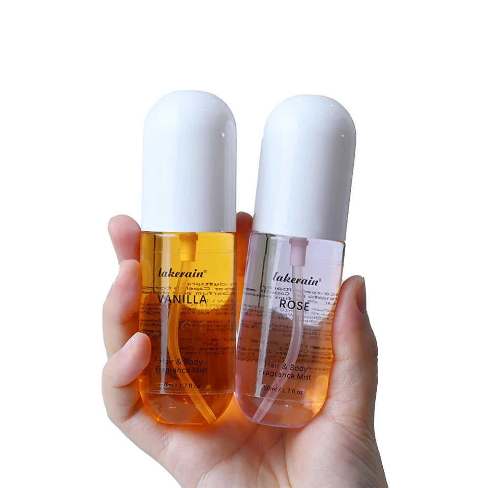 1/2 Pcs Vanilla Rose Fragrance Spray Hair & Body Fragrance Mist Fresh Long Lasting Fragrance Perfume Travel Size Freshener Spray
