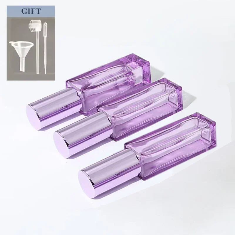 3PCS 5ML 10ML Mini Perfume Spray Bottles Glass Refillable Bottle Portable Travel Oil Liquid Cosmetic Container Perfume Atomizer