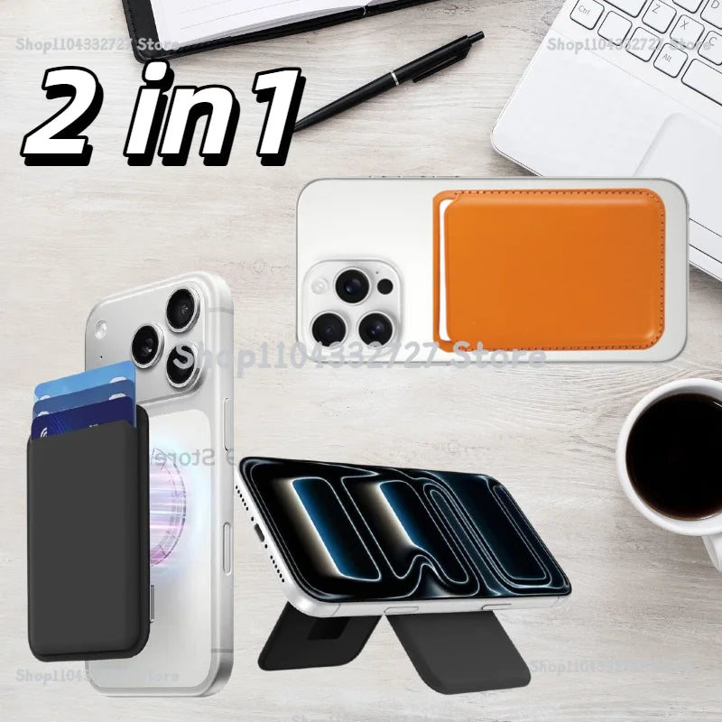 Magnetic Wallet Card Holder Leather Case Hide Stand Case for Magsafe for IPhone 15PM 14 13 ProMax Plus Wallet Back Pocket Covers