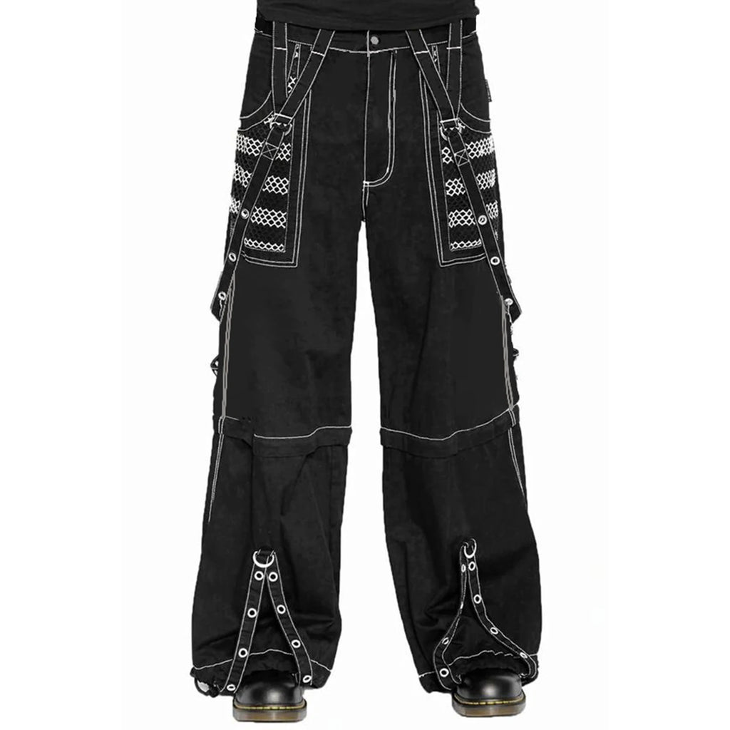 Women's Striped Cargo Jeans with Pockets