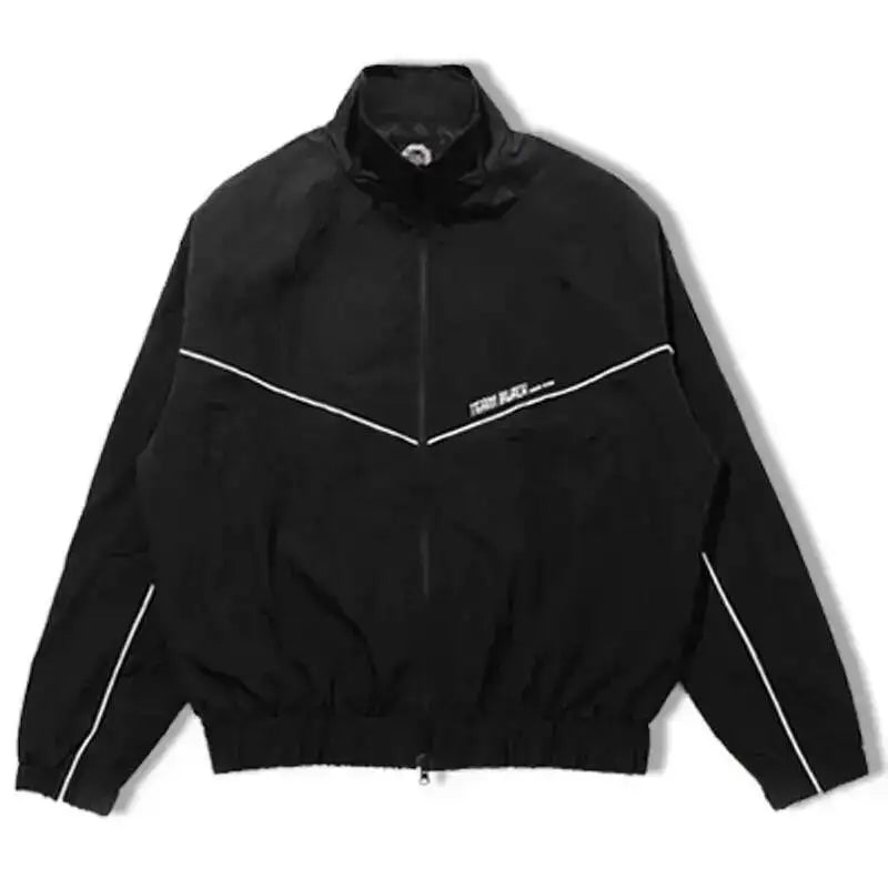Korean Manhwa Jinx Team Black Windbreaker Jacket Men Women Sports Coat Loose Track Activewear Joo Jaekyung Y2K Coat Unisex