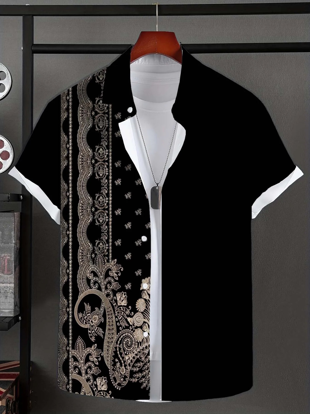 Hawaiian Ethnic pattern design 3d Printed  Mens Shirt Summer Casual Printed Short Sleeve Beach Hawaiian Tops Men's Clothing