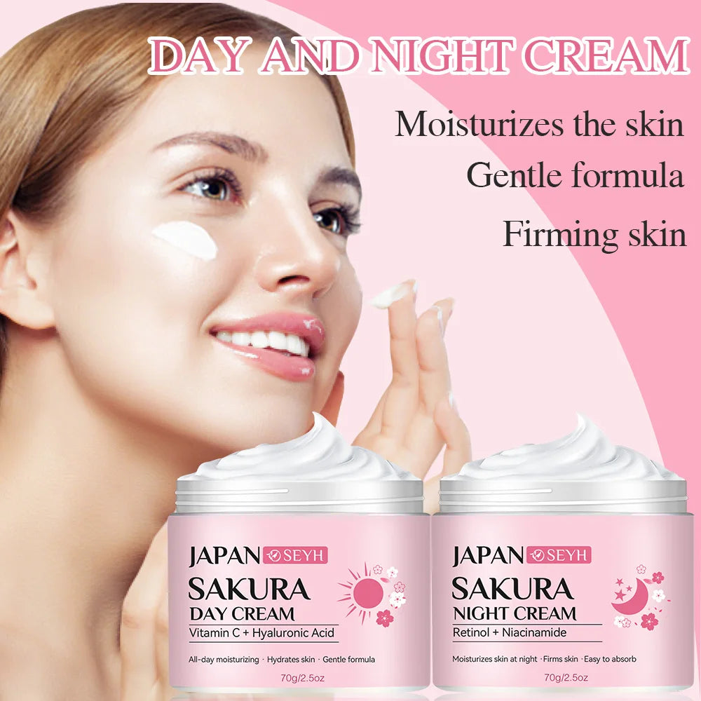 Day Night Repair Cream Rich in Retinol 20% Vitamin C 5% Niacinamide Hydrating Tightening Moisturizing Anti-Aging Skincare Set Su