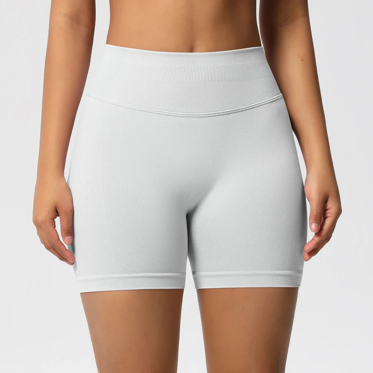 Women Shorts Low Ribbed Waist Band Yoga Shorts Seamless Scrunch Bum Workout Gym Shorts Booty Hight Stretch Running Shorts
