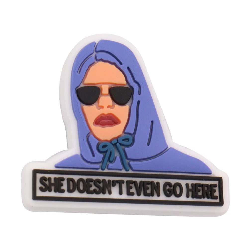 1-35PCS PVC Shoe Charms Limit Dose Not Exist Cool Libra Girls Thank You Love Feminist Buckle Clog Hole Slipper Decoration