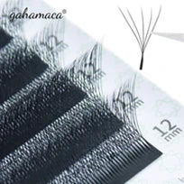 GAHAMACA Eyelash Extension 0.07mm C/D/L/LU Curl Lash 3dW-Shape Eyelashes Extension Natural Soft Premade False Lashes ﻿Wholesaled