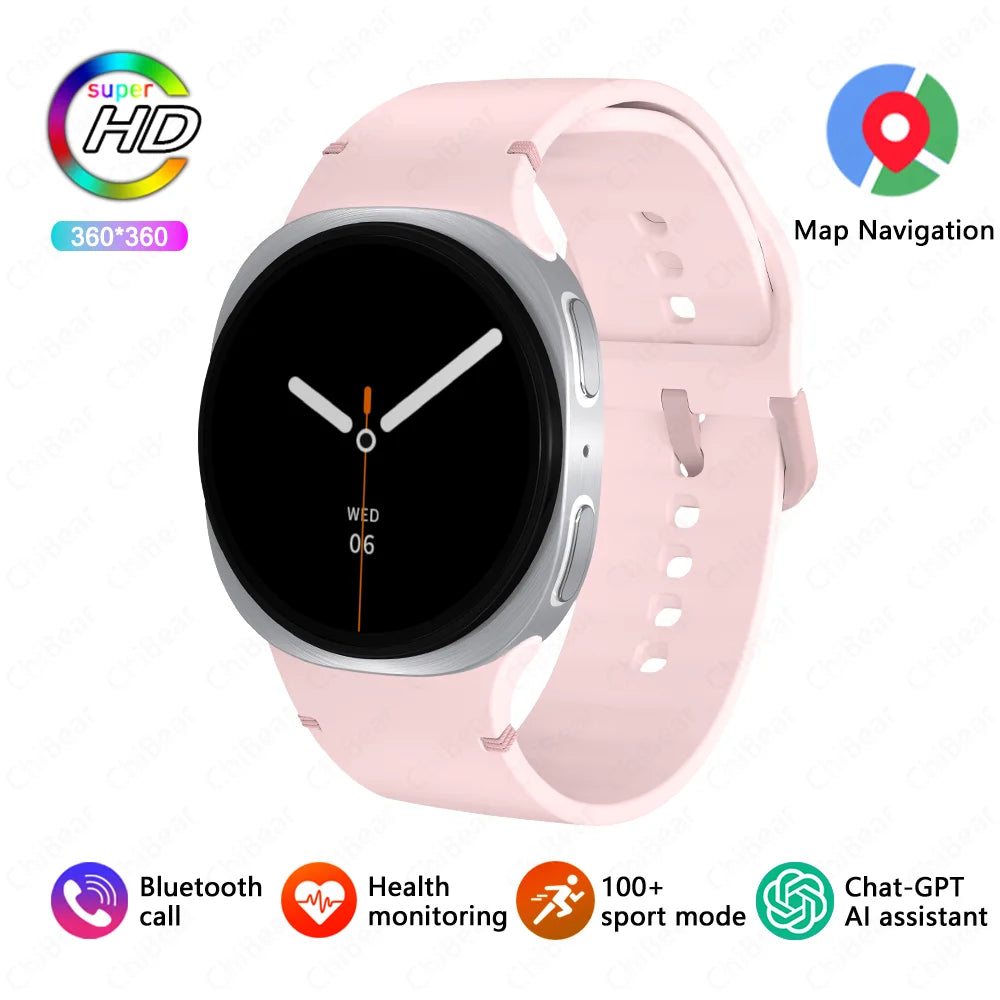 2026 New GPS Map Navigation Smart Watch For Men Women NFC Compass Sports Watch Bluetooth Call AMOLED HD Smartwatch 8 mini