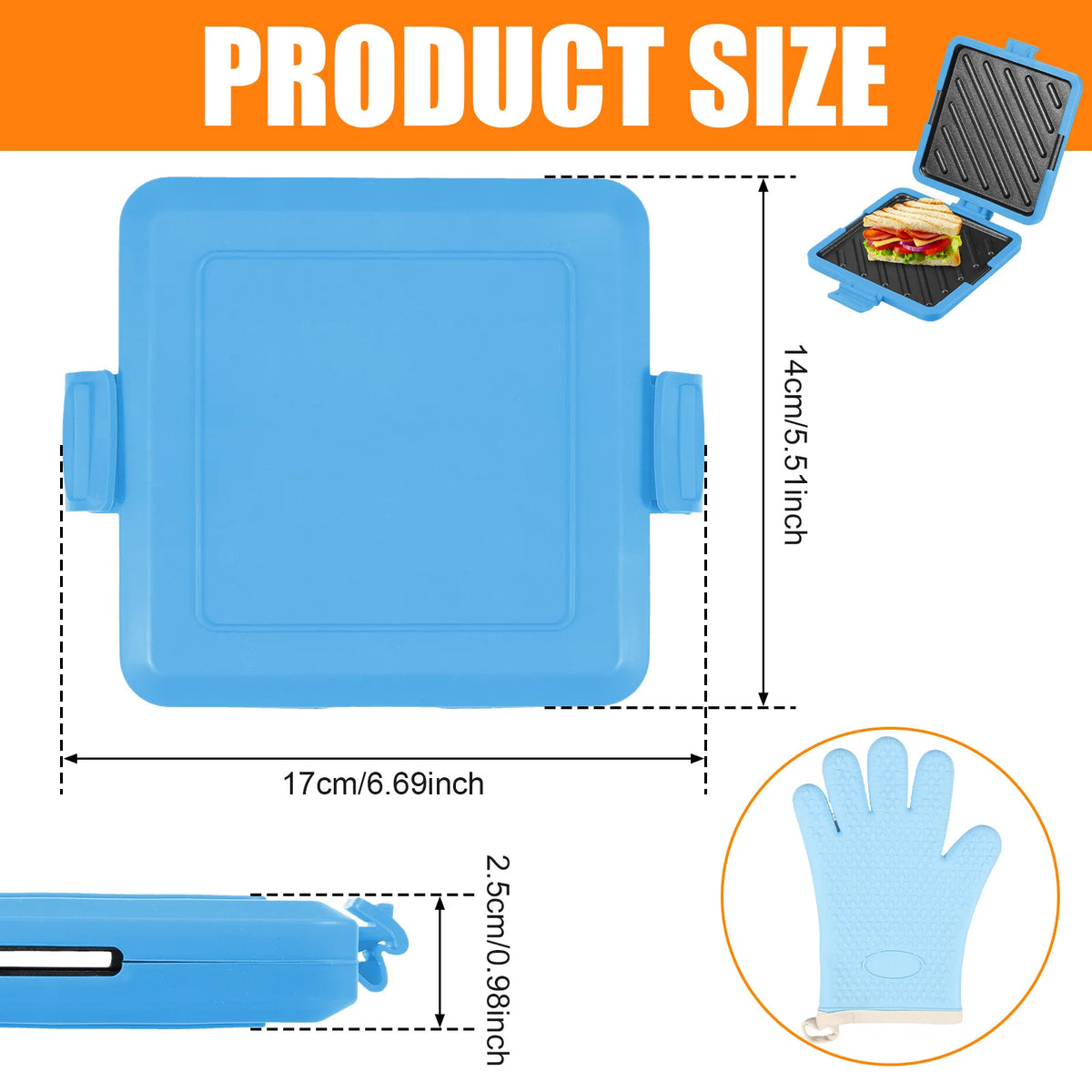 Microwave Sandwich Maker Microwave Grill Pan with Silicone Anti Scald Sleeve Microwaves Bacon Cooker Cookware Kitchen  Accessory