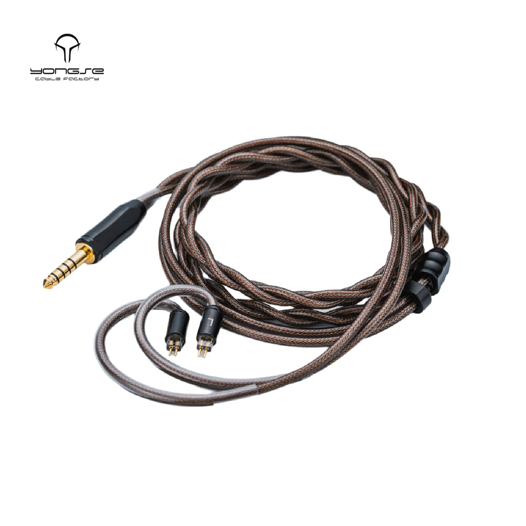 YONGSE Mech-X Cable Silver-plated Single Crystal Copper + Graphene Shielding Earphone Cable