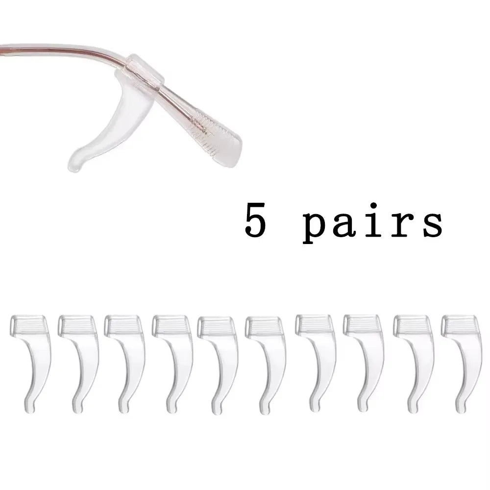 5-15pairs Silicone Anti-slip Glasses Leg Ear Sleeve Bracket Fastener Eyeglasses Accessories Grip Anti-fall Eyewear Holder