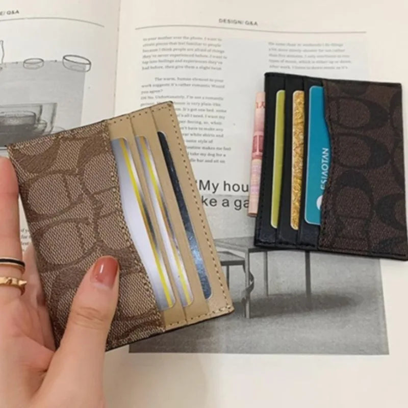 1pc RFID Blocking Card Holder, Slim & Luxury PU for Women, Multi-Slot for Cards & Cash, Compact Wallet, ID Holder, Gift Idea