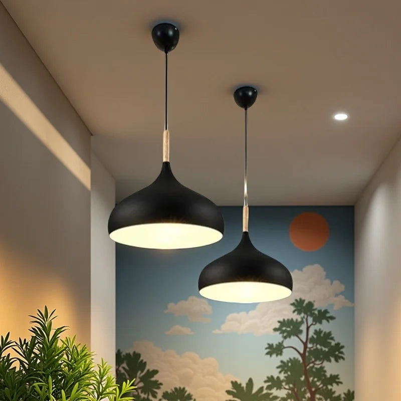 24cm European Style Pendant Lamp Macaroon Color Aluminum Products Chandelier Fresh Indoor Lighting in The Restaurant Bedroom