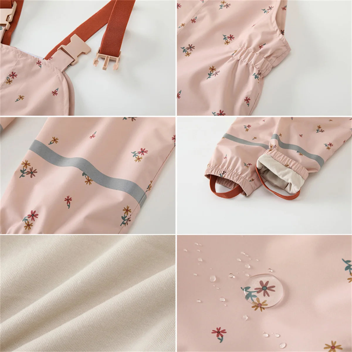 HONEYKING Kids Jumpsuit For Boys Toddler Outdoor Clothes Colorful Waterproof Rain Pants Baby Girl Overalls For Children