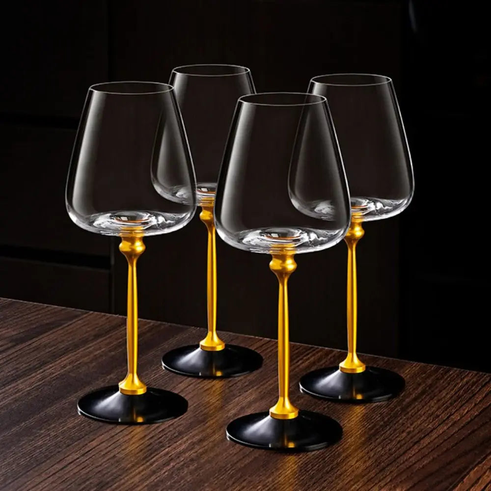 Unique Clear Rotating Glass Wine Glasses 500ml Thickened Base Crystal Goblet Ergonomic Holder Wine Decanter Glass Cup Whiskey