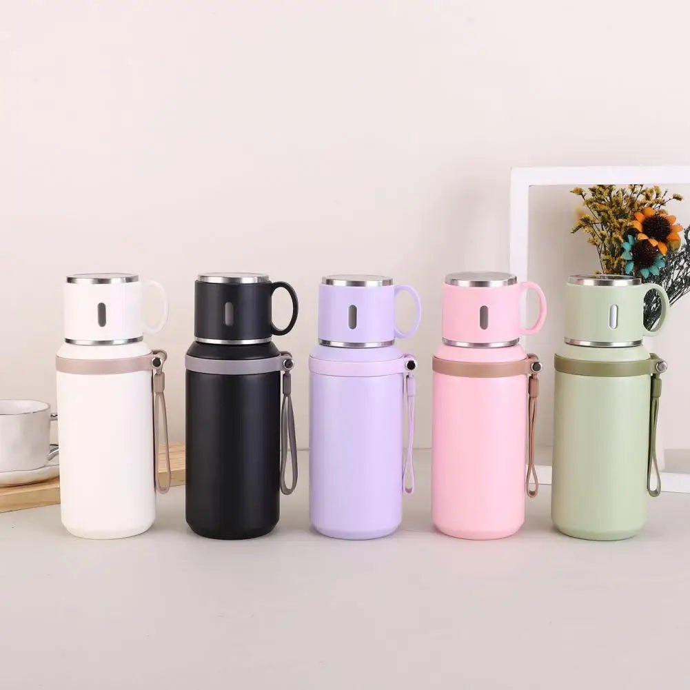 Cup 2-in-1 Drinking Cup Wide Mouth for Hot Cold Drinks 316 Stainless Steel Vacuum Insulated Bottle Spill-proof Travel Flask