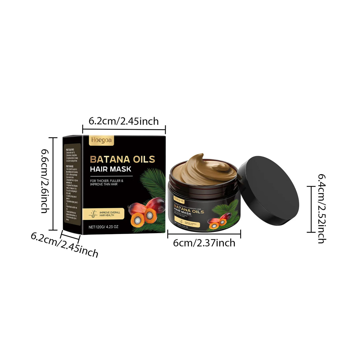 100% Pure Organic Hair Mask Batana Oil Hair Growth Oil Natural Treatment Nourishing Reduce Hair Loss Anti-Breakage Hair Products