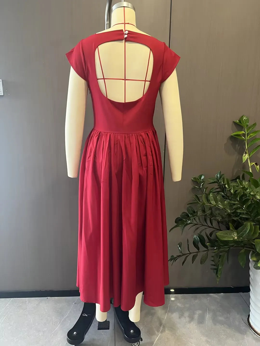 French Pure Lust Fashion Summer Dresses Women's Temperament Elegant Solid Color Slim High Waist Sleeveless Back Hollow Dress
