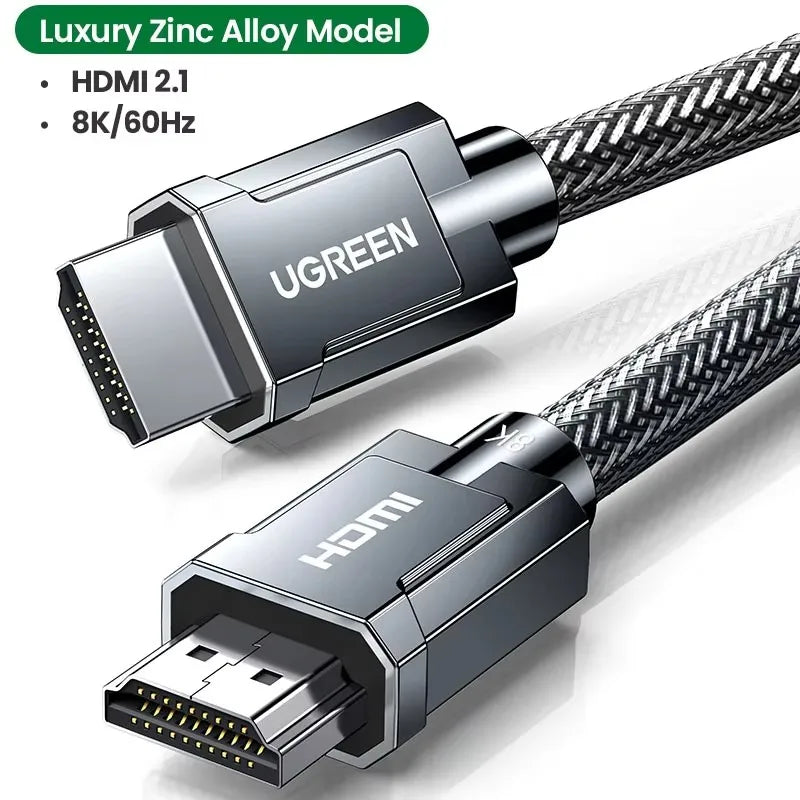 Ugreen HDMI 2.1 Cable Ultra High-speed 8K/60Hz 4K/120Hz for Xiaomi Mi Box PS5 HDMI Splitter Cable HDMI Dolby Vision 48Gbps HDMI