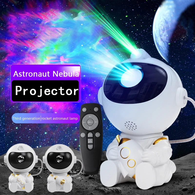 LED Astronaut Projector Night Light Nebula Sky Ceiling Galaxy Star Lights Bedroom Home Party Decorative Children Kids Gift