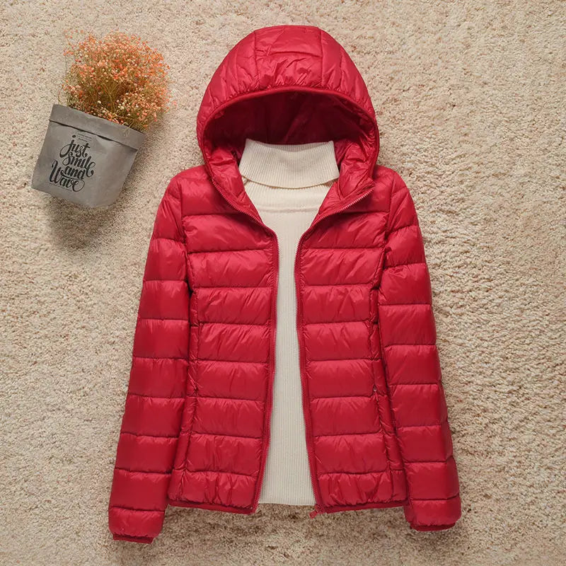 Down Jacket Women Coat Autumn Winter 2022 Spring Jackets for Warm Quilted Parka Ladies and Light 2021 Female Ultralight Hooded