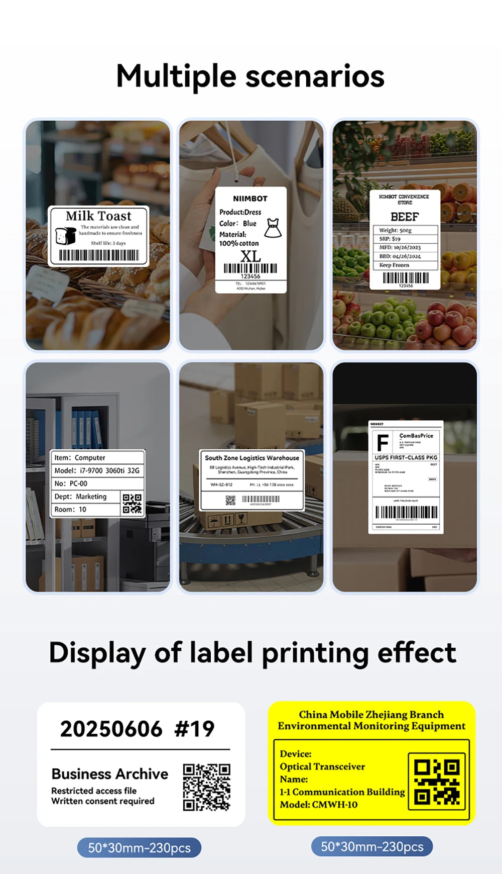Niimbot B1/B1 PRO Thermal Label Printer Wireless Self-adhesive Bluetooth Inkless Label Maker for Business Price-Tag Sticker