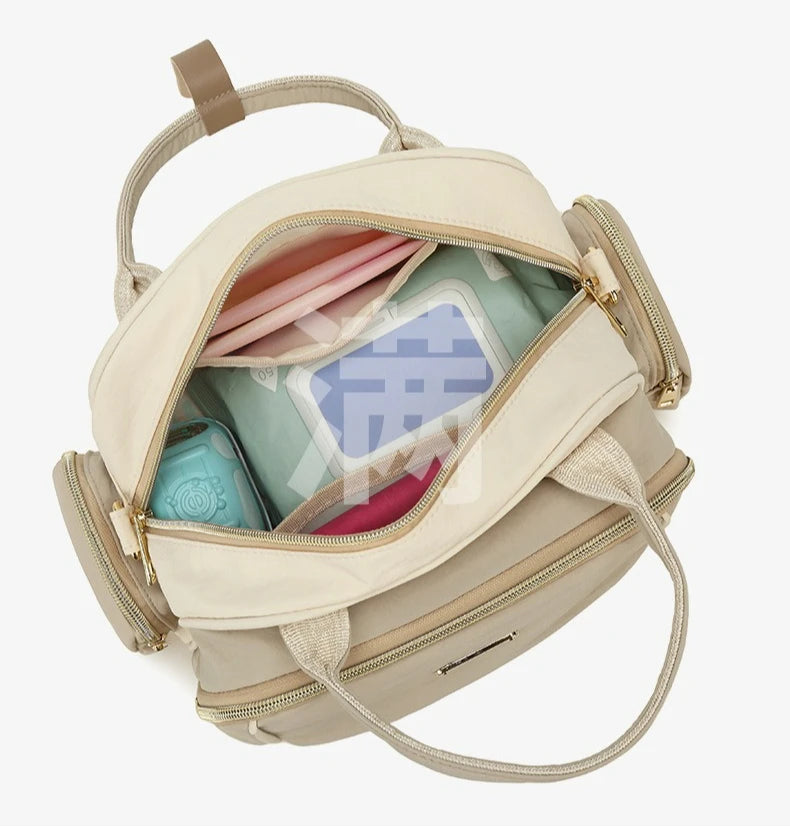 Personalized Mommy Bag Backpack Solid Color Handbag Large Capacity Baby Diapers Organizer Single Shoulder Bags